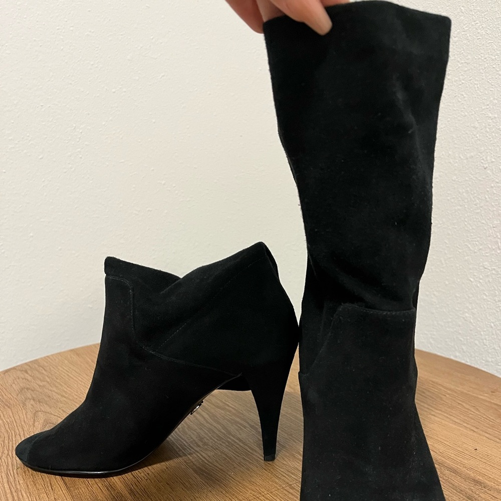 Michael Kors Suede Slouch Stiletto Heel Booties